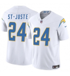 Men's Los Angeles Chargers #24 Benjamin St-Juste White 2024 F.U.S.E. Vapor Limited Football Stitched Jersey