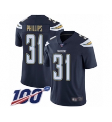 Men's Los Angeles Chargers #31 Adrian Phillips Navy Blue Team Color Vapor Untouchable Limited Player 100th Season Football Jersey