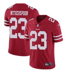 Youth Nike San Francisco 49ers #23 Ahkello Witherspoon Red Team Color Vapor Untouchable Limited Player NFL Jersey