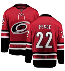 Youth Carolina Hurricanes #22 Brett Pesce Fanatics Branded Red Home Breakaway NHL Jersey