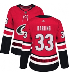 Women's Adidas Carolina Hurricanes #33 Scott Darling Premier Red Home NHL Jersey