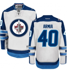 Women's Reebok Winnipeg Jets #40 Joel Armia Authentic White Away NHL Jersey