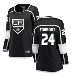 Women's Los Angeles Kings #24 Derek Forbort Authentic Black Home Fanatics Branded Breakaway NHL Jersey
