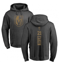 NHL Adidas Vegas Golden Knights #21 Cody Eakin Charcoal One Color Backer Pullover Hoodie