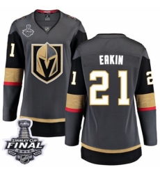 Women's Vegas Golden Knights #21 Cody Eakin Authentic Black Home Fanatics Branded Breakaway 2018 Stanley Cup Final NHL Jersey