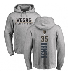 NHL Adidas Vegas Golden Knights #35 Oscar Dansk Gray Backer Pullover Hoodie