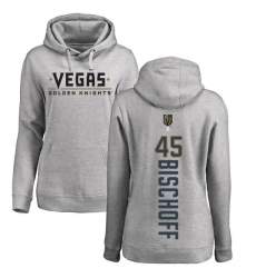 NHL Women's Adidas Vegas Golden Knights #45 Jake Bischoff Gray Backer Pullover Hoodie