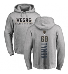 NHL Adidas Vegas Golden Knights #68 T.J. Tynan Gray Backer Pullover Hoodie