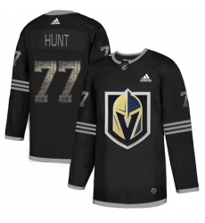 Men's Adidas Vegas Golden Knights #77 Brad Hunt Black Authentic Classic Stitched NHL Jersey