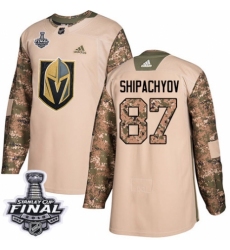 Men's Adidas Vegas Golden Knights #87 Vadim Shipachyov Authentic Camo Veterans Day Practice 2018 Stanley Cup Final NHL Jersey