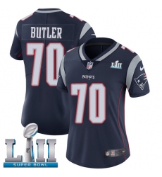 Women's Nike New England Patriots #70 Adam Butler Navy Blue Team Color Vapor Untouchable Limited Player Super Bowl LII NFL Jersey