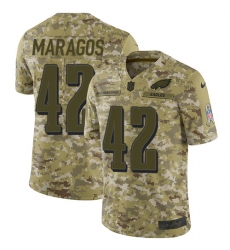Men's Nike Philadelphia Eagles #42 Chris Maragos Limited Camo 2018 Salute to Service NFL Jersey