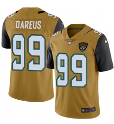 Men's Nike Jacksonville Jaguars #99 Marcell Dareus Limited Gold Rush Vapor Untouchable NFL Jersey