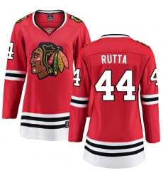 Women's Chicago Blackhawks #44 Jan Rutta Fanatics Branded Red Home Breakaway NHL Jersey