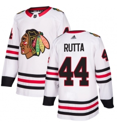 Youth Adidas Chicago Blackhawks #44 Jan Rutta Authentic White Away NHL Jersey
