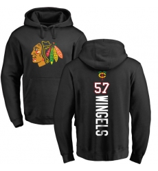 NHL Adidas Chicago Blackhawks #57 Tommy Wingels Black Backer Pullover Hoodie