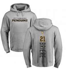 NHL Adidas Pittsburgh Penguins #21 Michel Briere Ash Backer Pullover Hoodie