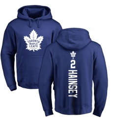 NHL Adidas Toronto Maple Leafs #2 Ron Hainsey Royal Blue Backer Pullover Hoodie