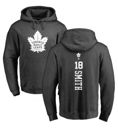NHL Adidas Toronto Maple Leafs #18 Ben Smith Charcoal One Color Backer Pullover Hoodie