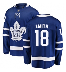 Youth Toronto Maple Leafs #18 Ben Smith Fanatics Branded Royal Blue Home Breakaway NHL Jersey