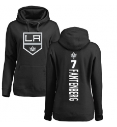 NHL Women's Adidas Los Angeles Kings #7 Oscar Fantenberg Black Backer Pullover Hoodie