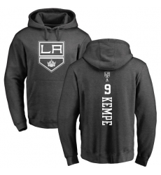 NHL Adidas Los Angeles Kings #9 Adrian Kempe Charcoal One Color Backer Pullover Hoodie