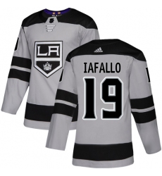 Men's Adidas Los Angeles Kings #19 Alex Iafallo Premier Gray Alternate NHL Jersey