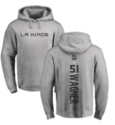 NHL Adidas Los Angeles Kings #51 Austin Wagner Ash Backer Pullover Hoodie