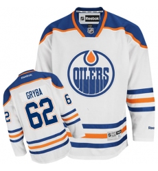 Men's Reebok Edmonton Oilers #62 Eric Gryba Authentic White Away NHL Jersey