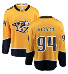 Men's Nashville Predators #94 Samuel Girard Fanatics Branded Gold Home Breakaway NHL Jersey
