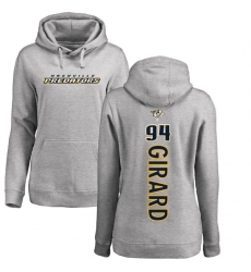 NHL Women's Adidas Nashville Predators #94 Samuel Girard Ash Backer Pullover Hoodie