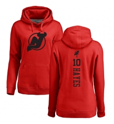 NHL Women's Adidas New Jersey Devils #10 Jimmy Hayes Red One Color Backer Pullover Hoodie