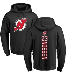 NHL Adidas New Jersey Devils #23 Stefan Noesen Black Backer Pullover Hoodie