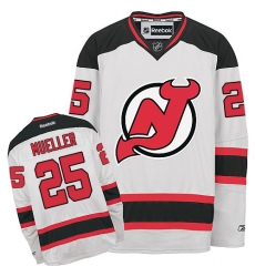 Youth Reebok New Jersey Devils #25 Mirco Mueller Authentic White Away NHL Jersey