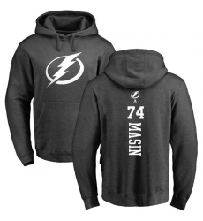 NHL Adidas Tampa Bay Lightning #74 Dominik Masin Charcoal One Color Backer Pullover Hoodie