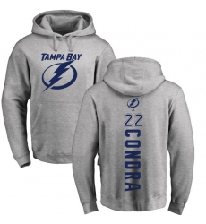 NHL Adidas Tampa Bay Lightning #22 Erik Condra Ash Backer Pullover Hoodie