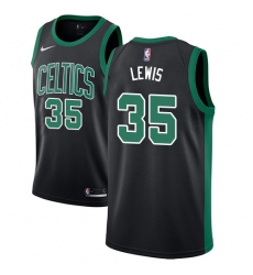 Youth Adidas Boston Celtics #35 Reggie Lewis Swingman Black NBA Jersey - Statement Edition