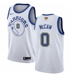 Women's Nike Golden State Warriors #0 Patrick McCaw Authentic White Hardwood Classics 2018 NBA Finals Bound NBA Jersey