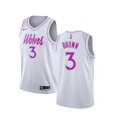 Youth Nike Minnesota Timberwolves #3 Anthony Brown White Swingman Jersey - Earned Edition