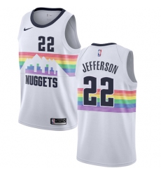 Youth Nike Denver Nuggets #22 Richard Jefferson Swingman White NBA Jersey - City Edition