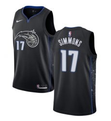 Men's Nike Orlando Magic #17 Jonathon Simmons Swingman Black NBA Jersey - City Edition
