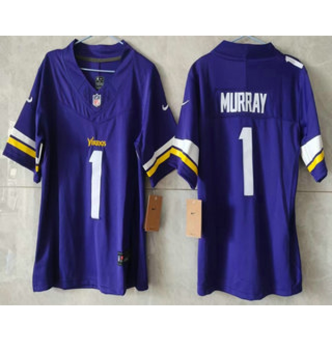 Women's Minnesota Vikings #1 Kyler Murray Limited Purple FUSE Vapor Jersey