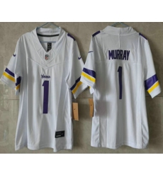 Women's Minnesota Vikings #1 Kyler Murray Limited White FUSE Vapor Jersey