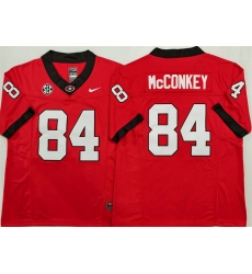 Men's Georgia Bulldogs #84 Ladd McConkey Red 2025 F.U.S.E. Stitched Jersey