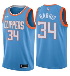 Women's Nike Los Angeles Clippers #34 Tobias Harris Swingman Blue NBA Jersey - City Edition