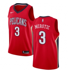 Women's Nike New Orleans Pelicans #3 Nikola Mirotic Authentic Red NBA Jersey Statement Edition