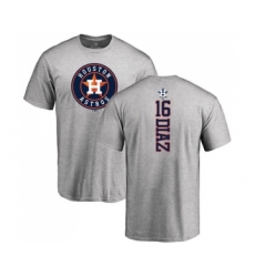 Baseball Houston Astros #16 Aledmys Diaz Ash Backer T-Shirt
