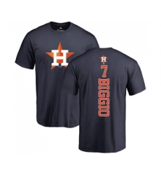 MLB Nike Houston Astros #7 Craig Biggio Navy Blue Backer T-Shirt