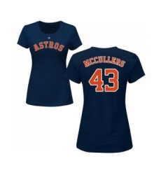MLB Women's Nike Houston Astros #43 Lance McCullers Navy Blue Name & Number T-Shirt