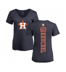 MLB Women's Nike Houston Astros #60 Dallas Keuchel Navy Blue Backer T-Shirt